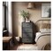 Black Four-Drawer Dresser for Bedroom, Wood Top and Steel Frame Chest of Drawers, Storage Drawers for Closet, Living Room, Hall, and Entryway